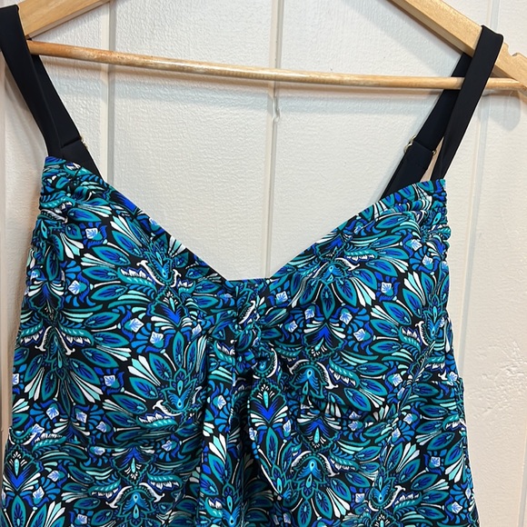 Ava Viv Blue Print Swim Tankini - Picture 2 of 12